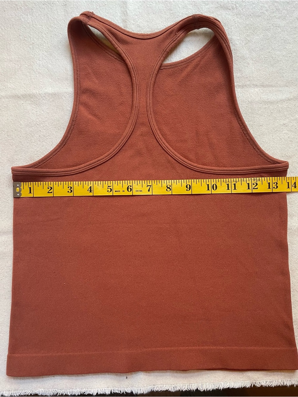 Free People Ribbed Tank Top in Rust - Picture 3 of 4
